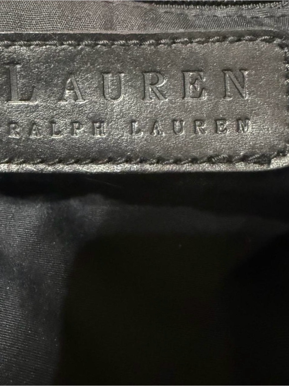 $148 🖤 Lauren Ralph Lauren Black Tote Bag (Braided Strap) - Picture 6 of 6